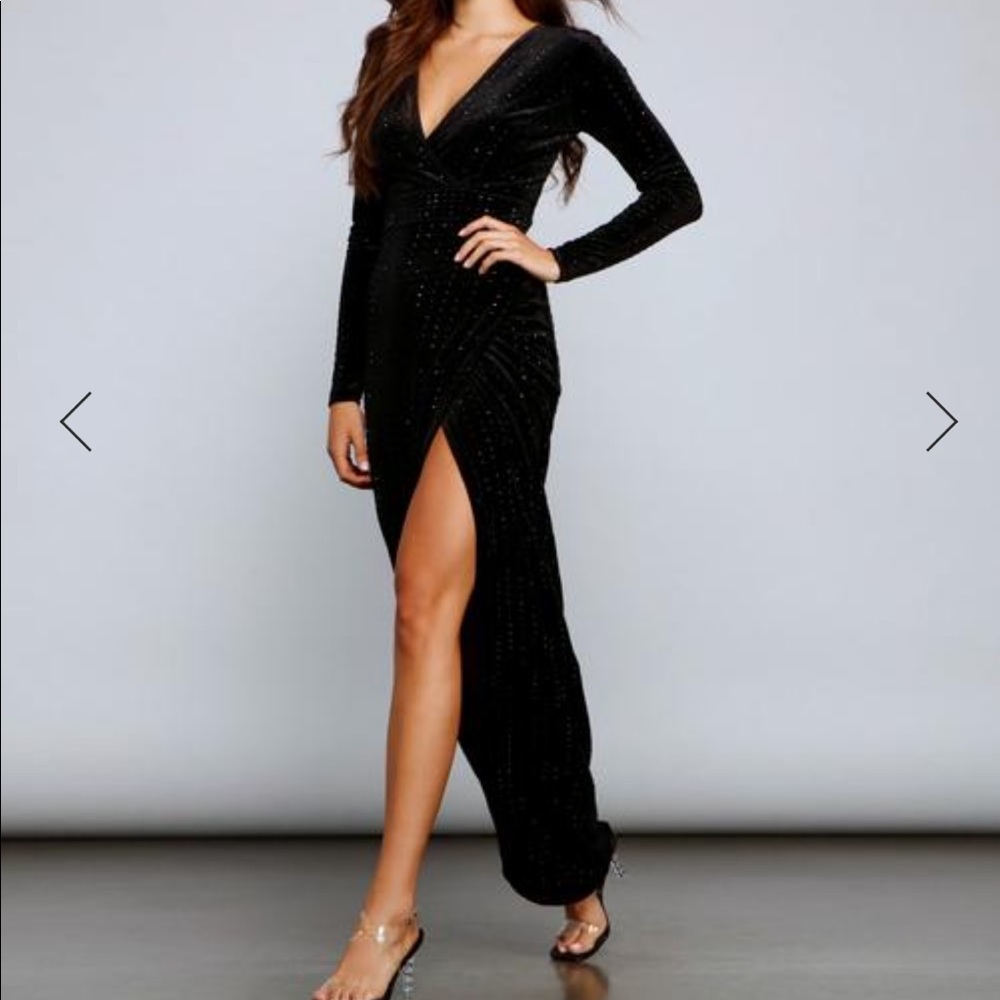 McKenzie velvet heatstone formal dress